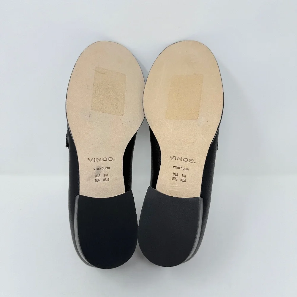 New Vince Nelli Leather Loafer Black Leather Sz 8 - Picture 14 of 14